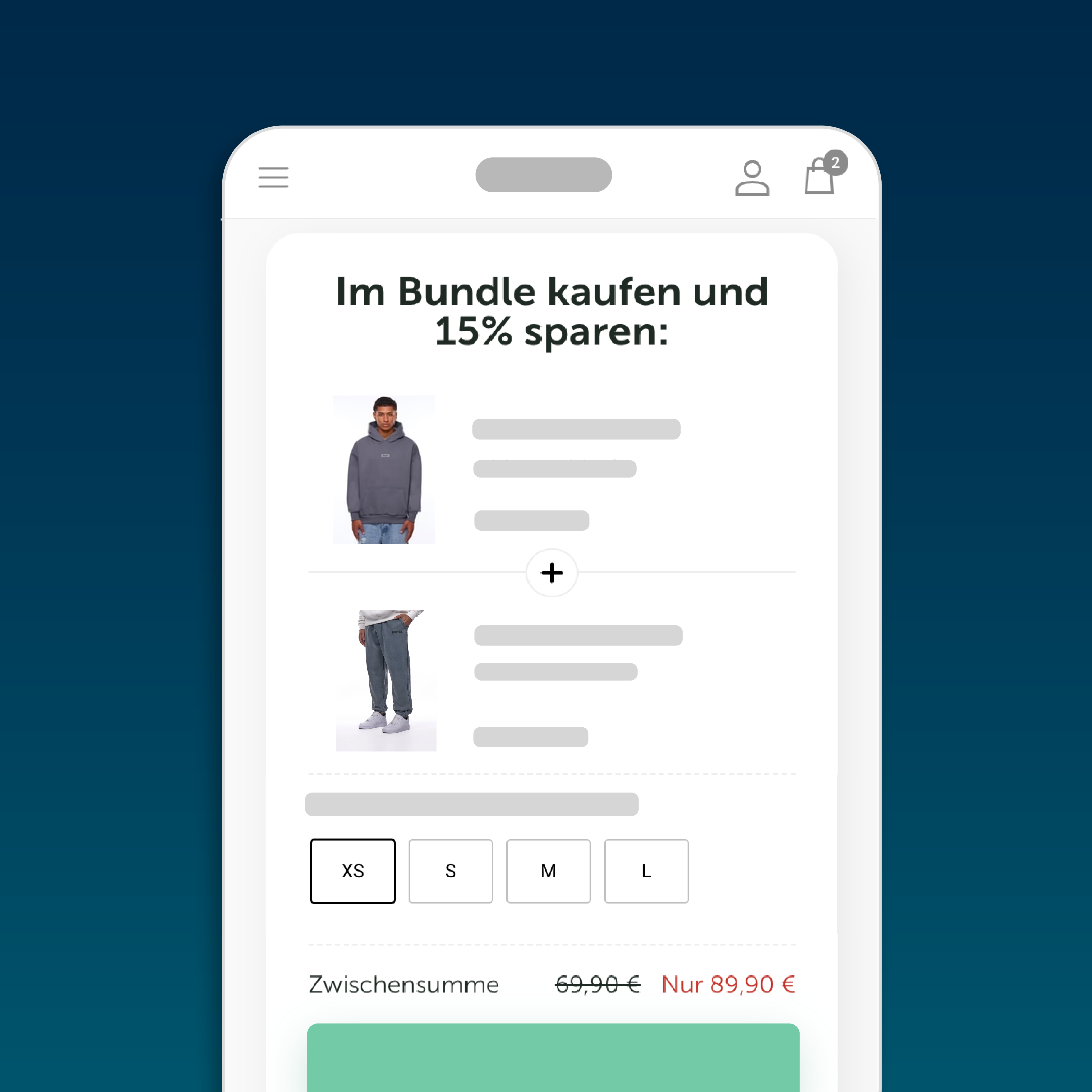 Produkt Bundle Upselling